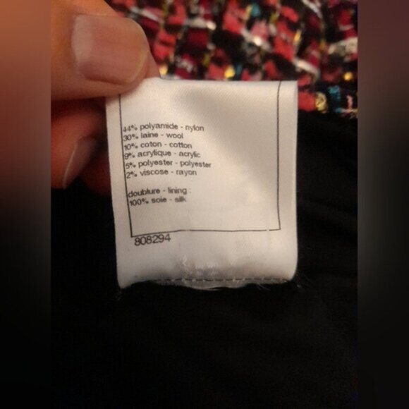 Chanel -Pink Tweed High-Low Hem Flare Mini Skirt. Sz. FR 40 - Picture 13 of 14